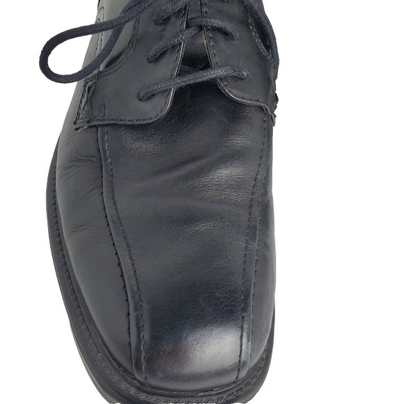 Boulevard Club Black Leather Dress Shoes Mens 10M Breatheoprene - Picture 5 of 9